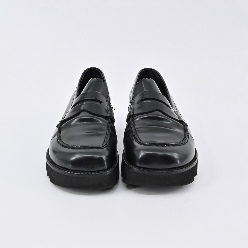 Donald J Pliner Platform Penny Loafers Womens Size 6.5 Black Leather Lug Sole‎ - Picture 2 of 10